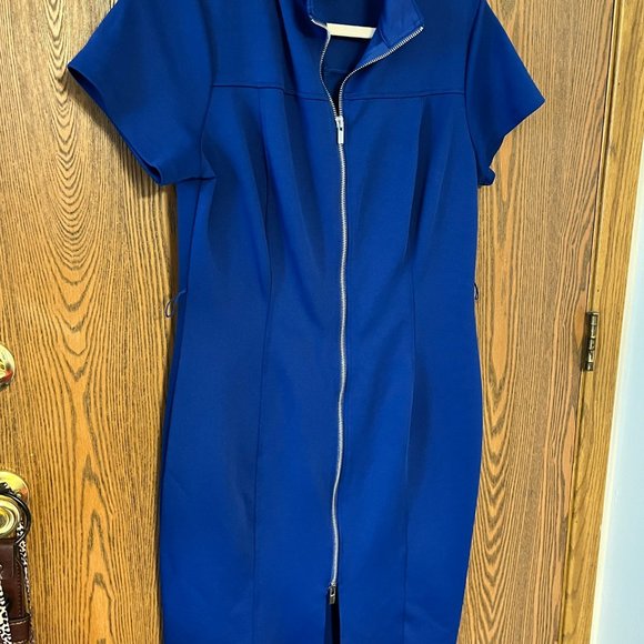 Kate and Lily FULL Zipper Dress Size 12 Royal Blue - Picture 6 of 6